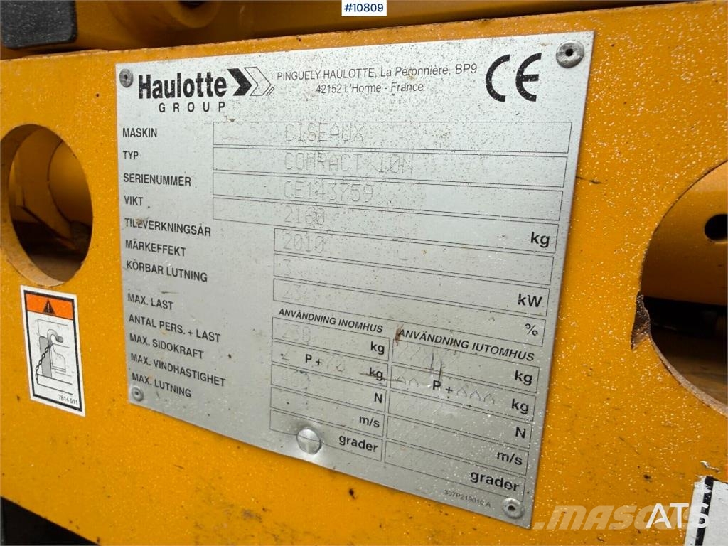 Haulotte Compact 10N Scissor Lift Škarjaste dvižne ploščadi