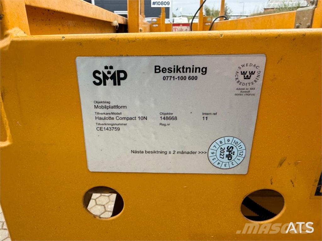 Haulotte Compact 10N Scissor Lift Škarjaste dvižne ploščadi