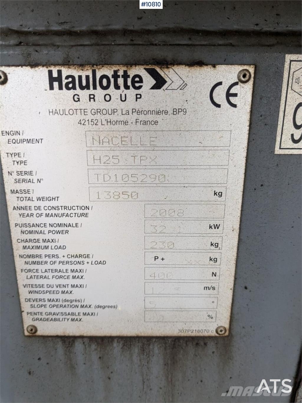 Haulotte H25 TPX Boom Lift Zglobne dvižne ploščadi