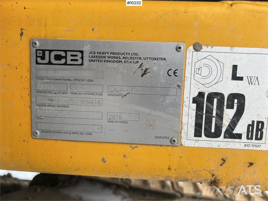 JCB JS 220 LC 履带挖掘机