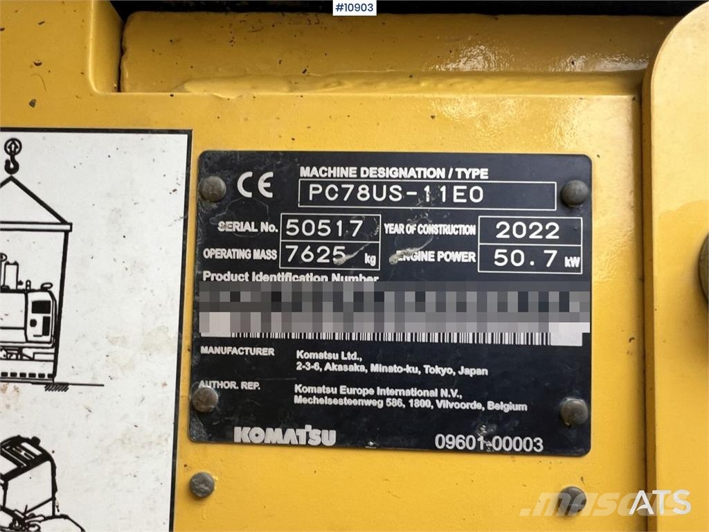 Komatsu PC78US with Bucket Crawler excavators