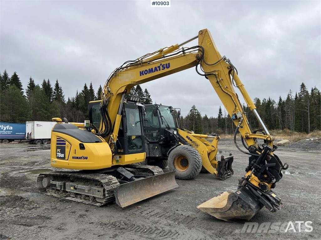 Komatsu PC78US with Bucket Crawler excavators