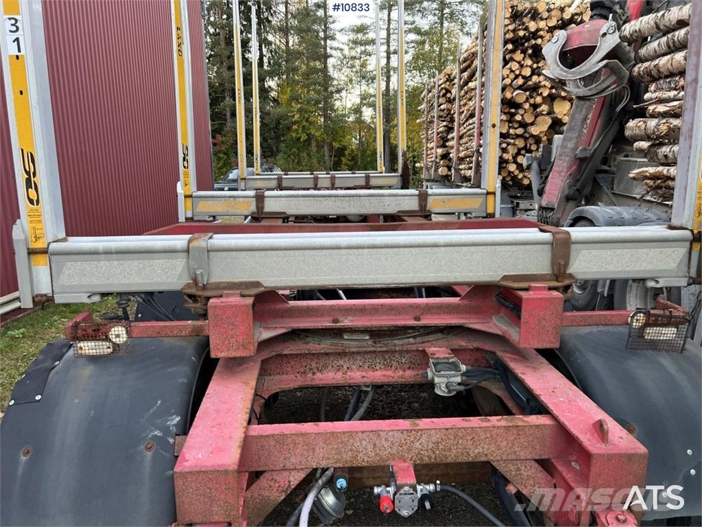 LEFAB V4 100 Log Trailer, 4-Axle Kokmateriālu vešanas piekabes