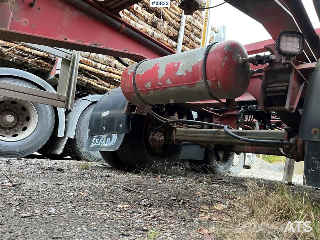 LEFAB V4 100 Log Trailer, 4-Axle Kokmateriālu vešanas piekabes