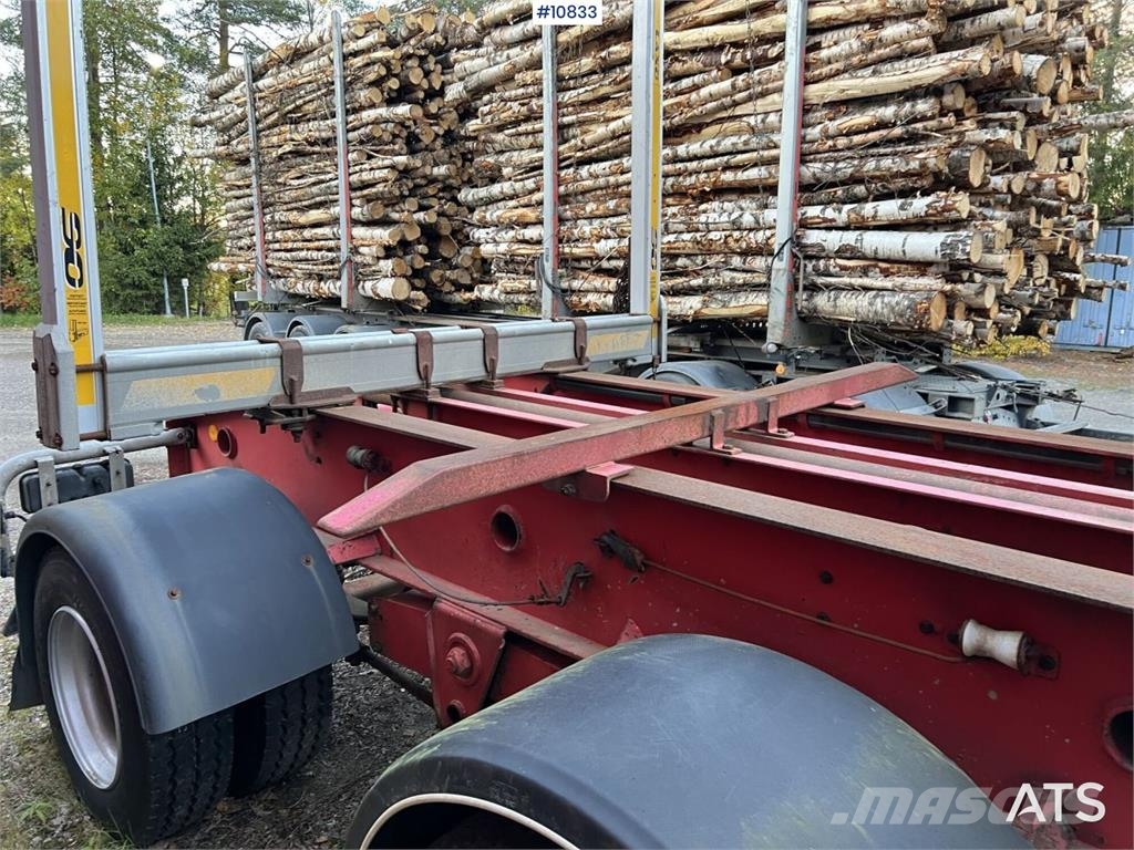 LEFAB V4 100 Log Trailer, 4-Axle Kokmateriālu vešanas piekabes