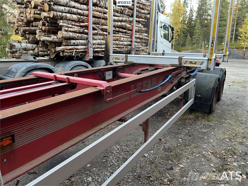 LEFAB V4 100 Log Trailer, 4-Axle Kokmateriālu vešanas piekabes