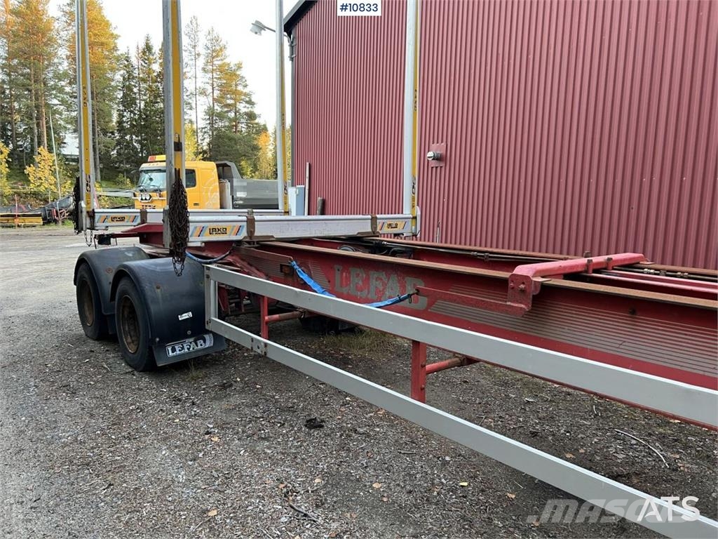 LEFAB V4 100 Log Trailer, 4-Axle Kokmateriālu vešanas piekabes