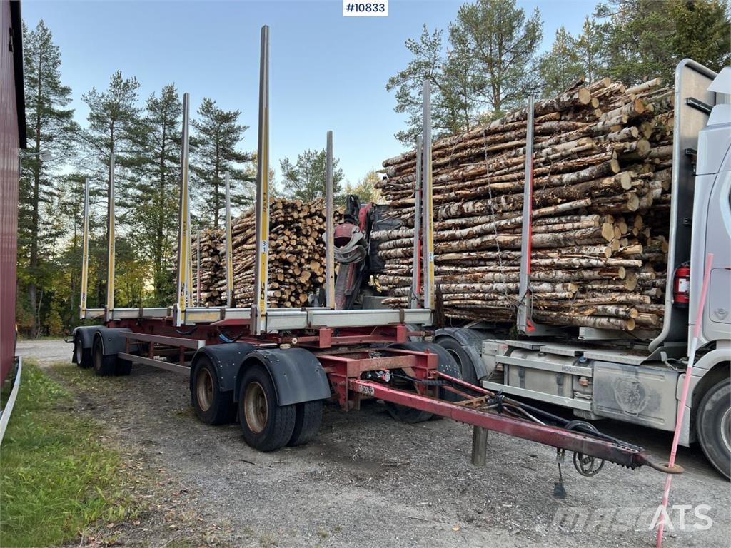 LEFAB V4 100 Log Trailer, 4-Axle Kokmateriālu vešanas piekabes