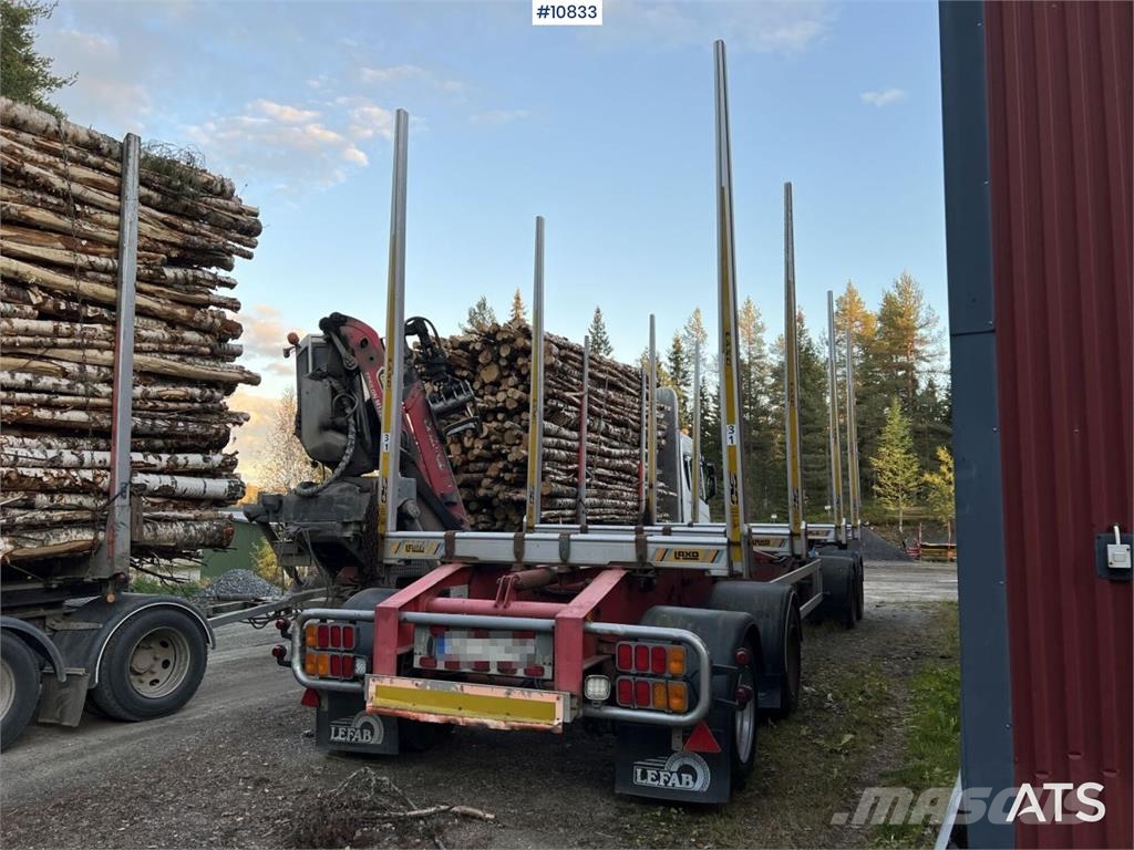 LEFAB V4 100 Log Trailer, 4-Axle Kokmateriālu vešanas piekabes