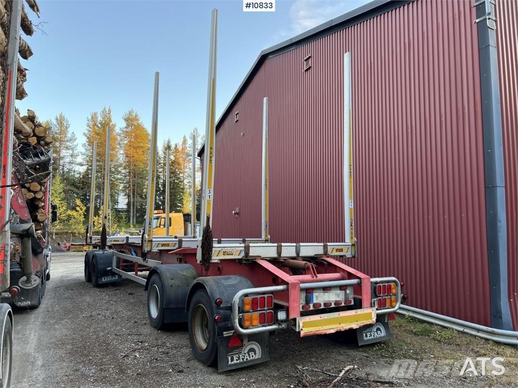 LEFAB V4 100 Log Trailer, 4-Axle Kokmateriālu vešanas piekabes