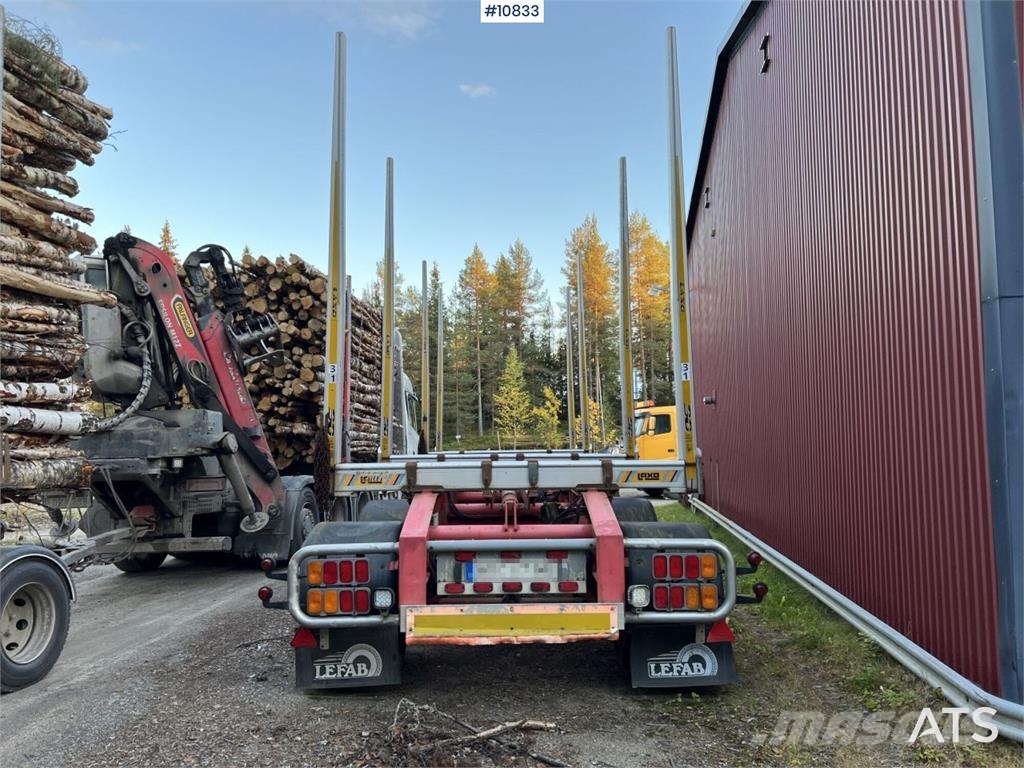 LEFAB V4 100 Log Trailer, 4-Axle Kokmateriālu vešanas piekabes