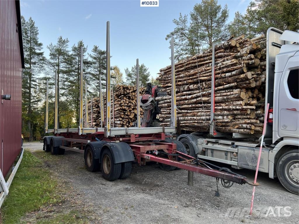 LEFAB V4 100 Log Trailer, 4-Axle Kokmateriālu vešanas piekabes