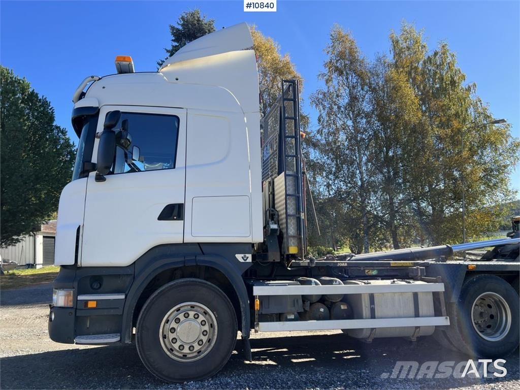 Scania R500 8x4 Hooklift Truck Treileri ar āķi