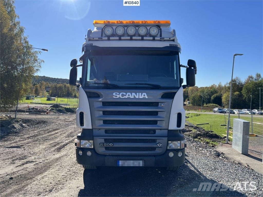 Scania R500 8x4 Hooklift Truck Treileri ar āķi