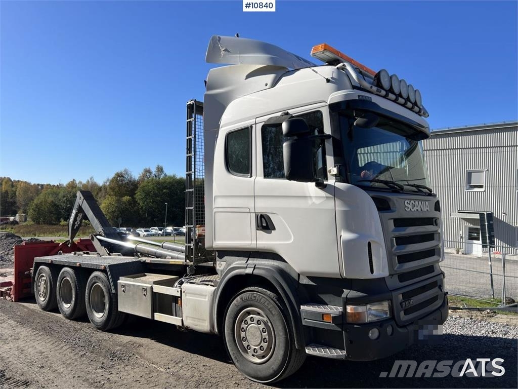 Scania R500 8x4 Hooklift Truck Treileri ar āķi