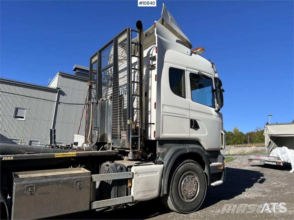 Scania R500 8x4 Hooklift Truck Treileri ar āķi