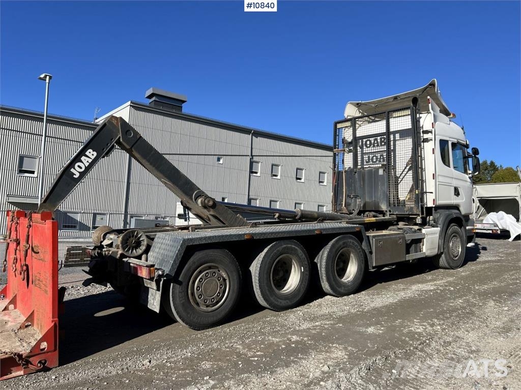 Scania R500 8x4 Hooklift Truck Treileri ar āķi