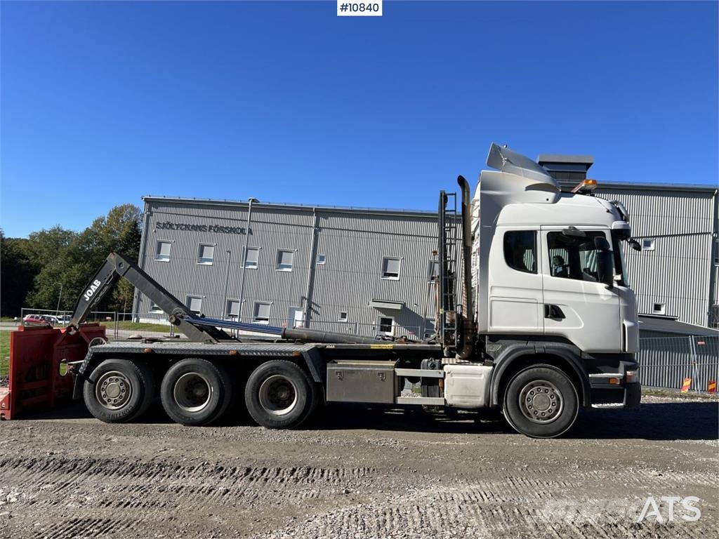 Scania R500 8x4 Hooklift Truck Treileri ar āķi