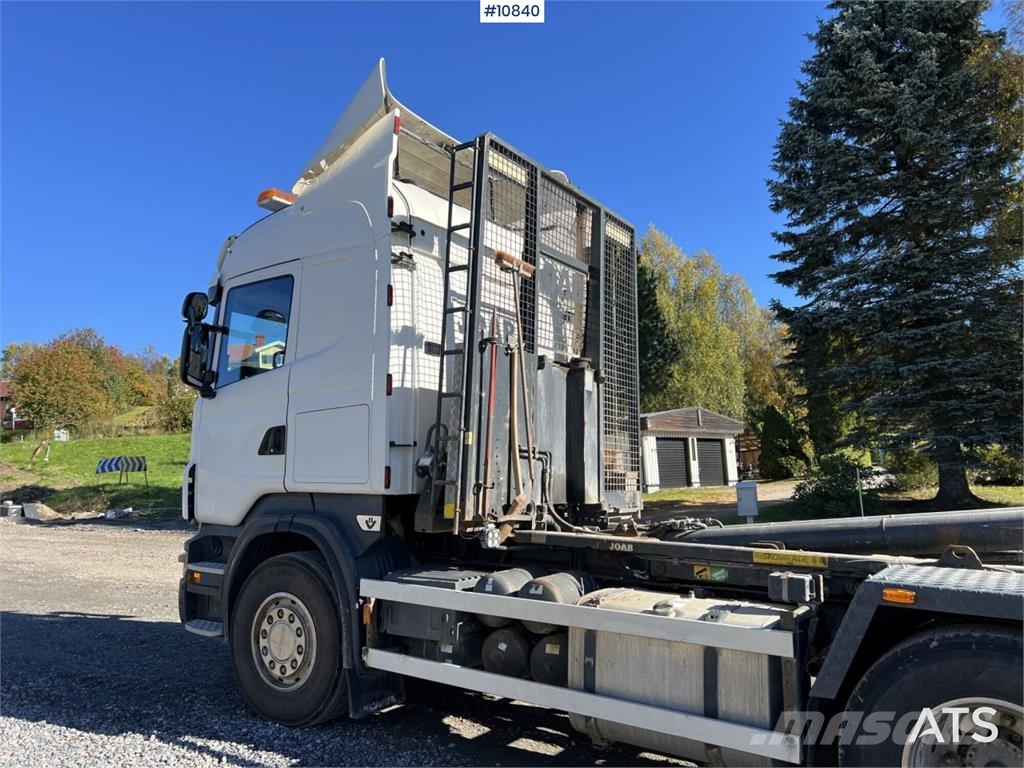 Scania R500 8x4 Hooklift Truck Treileri ar āķi