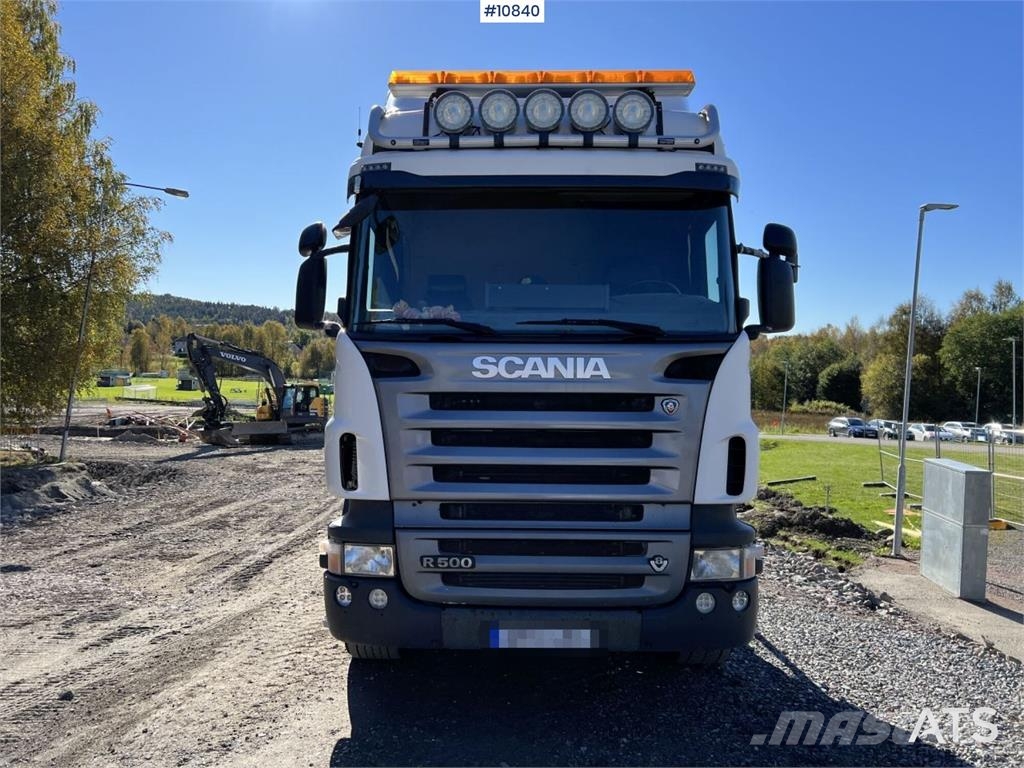 Scania R500 8x4 Hooklift Truck Treileri ar āķi