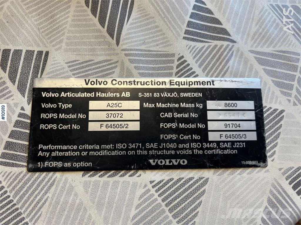 Volvo A25C Dumper (VIDEO) Site dumpers
