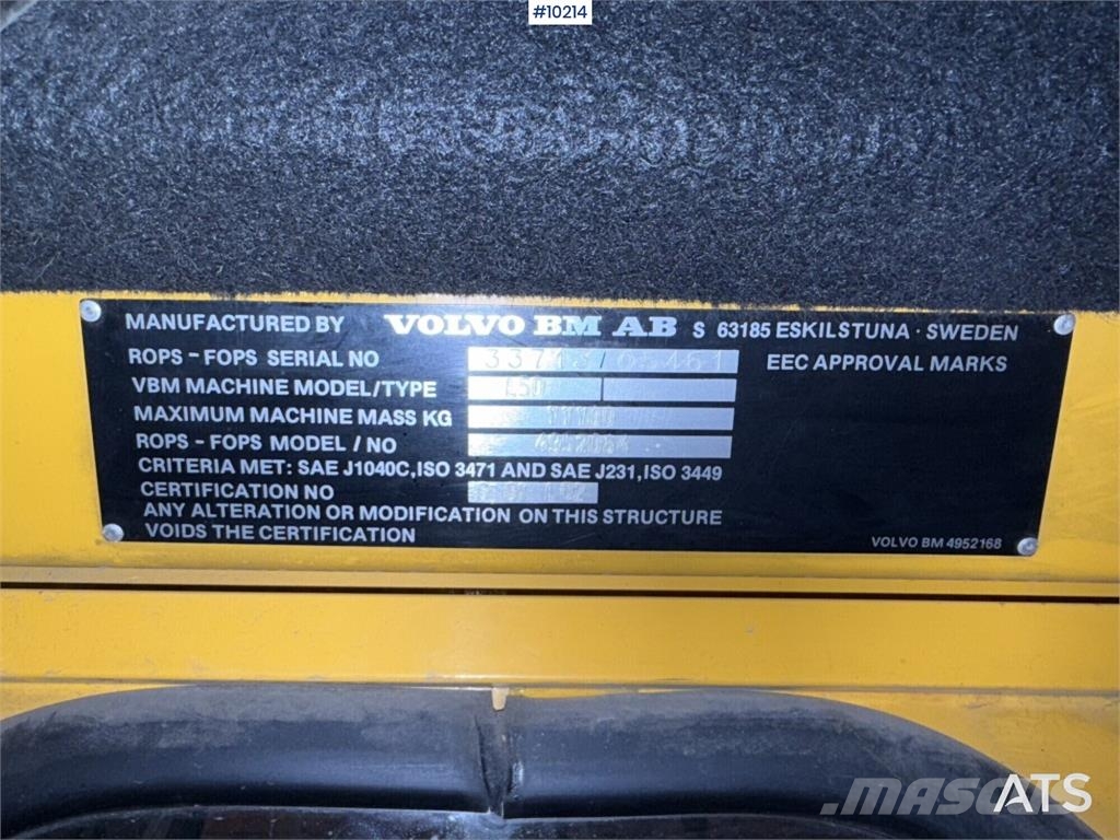 Volvo BM L50 Læssemaskiner på hjul