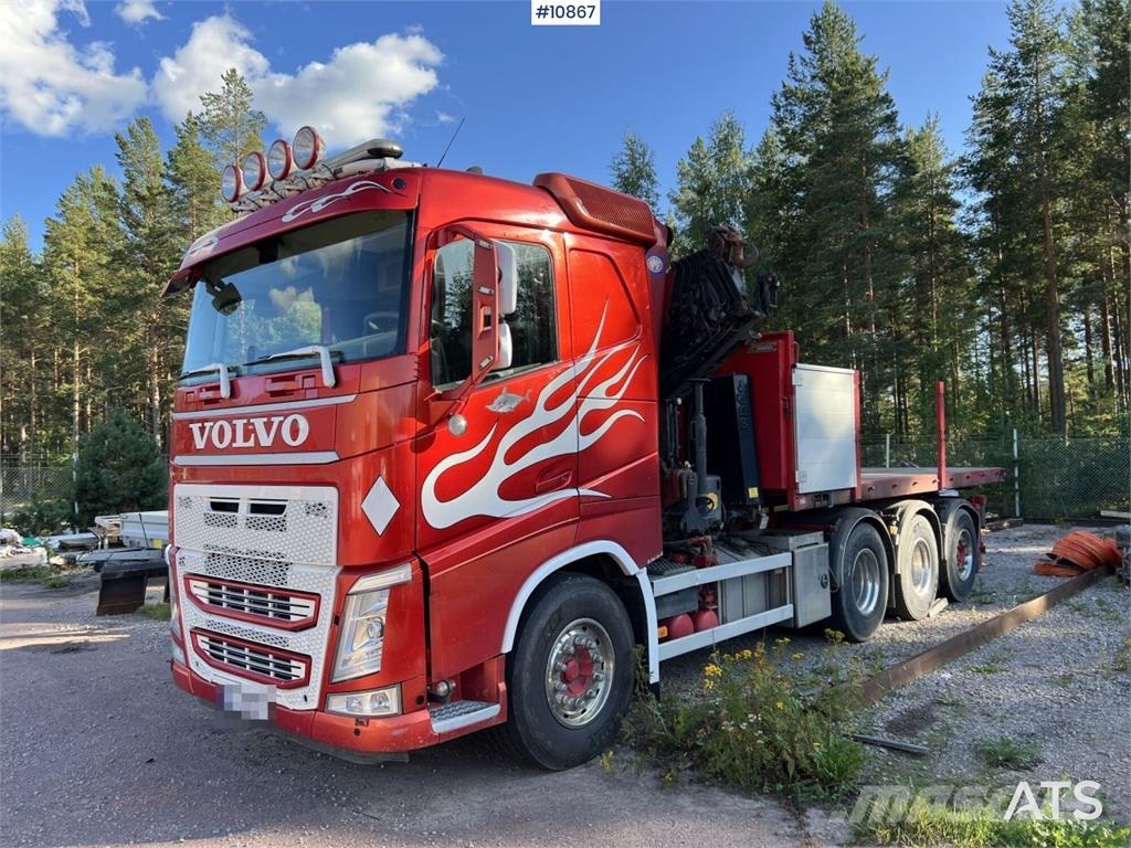 Volvo FH Crane Truck 32-metric-ton crane with jib, dolly Kranbilar