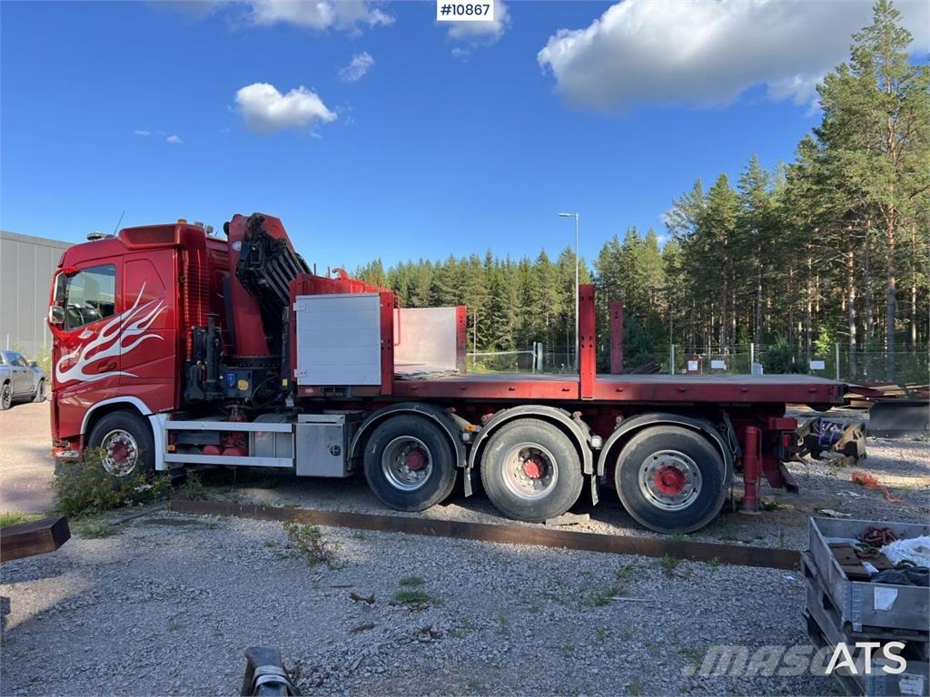 Volvo FH Crane Truck 32-metric-ton crane with jib, dolly Kranbilar