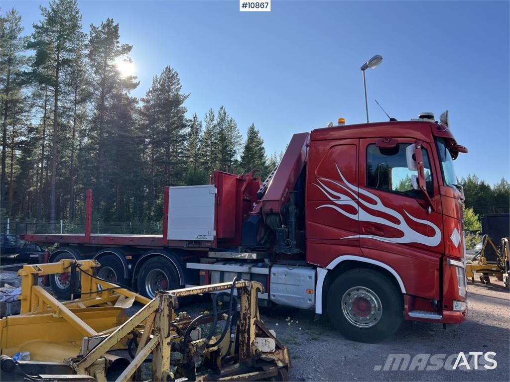 Volvo FH Crane Truck 32-metric-ton crane with jib, dolly Kranbilar