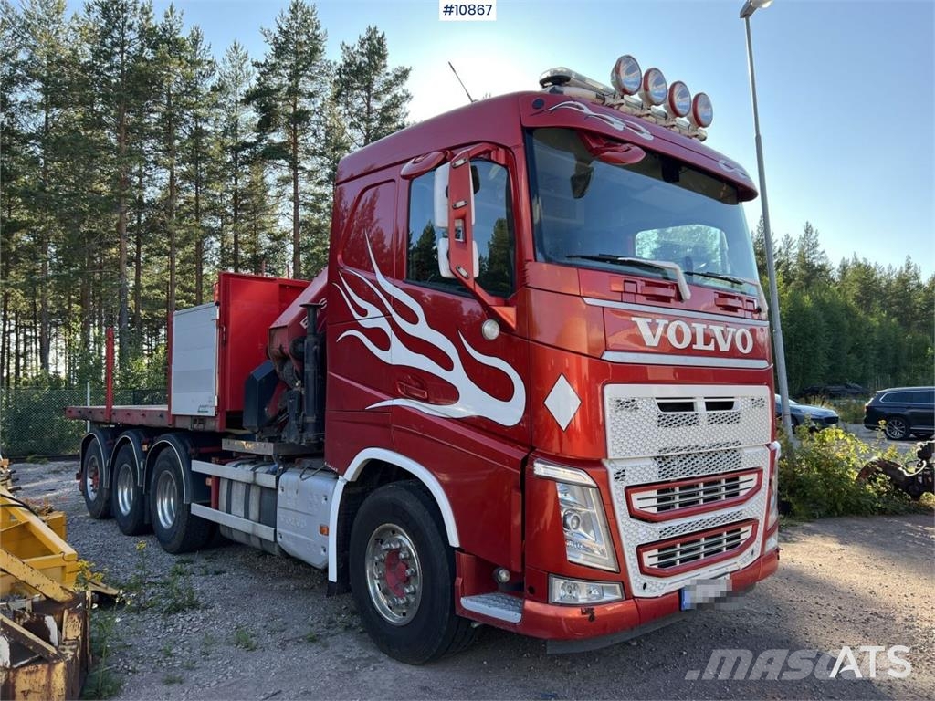 Volvo FH Crane Truck 32-metric-ton crane with jib, dolly Kranbilar