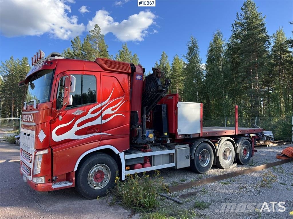 Volvo FH Crane Truck 32-metric-ton crane with jib, dolly Kranbilar