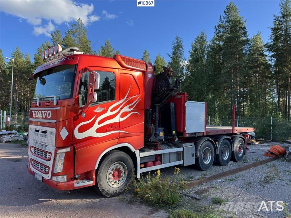 Volvo FH Crane Truck 32-metric-ton crane with jib, dolly Kranbilar