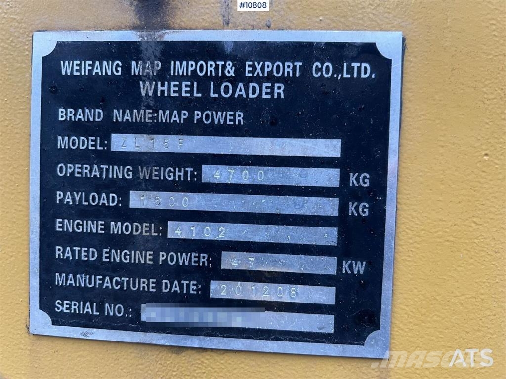 Weifang ZL16F Wheel Loader (VIDEO) Pyöräkuormaajat