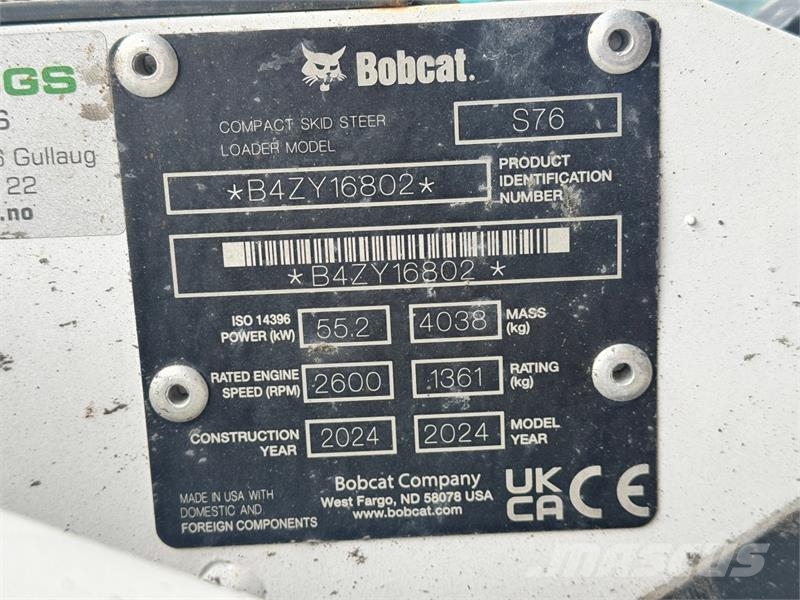 Bobcat S76 Kompaktlaster - Kun 595 timer! /m skuffe - معدات البناء - غير ذلك
