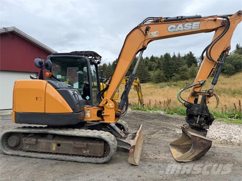 CASE CX80 C Beltegraver, 4072 t, Steelwrist X12, skjær  Beltegraver