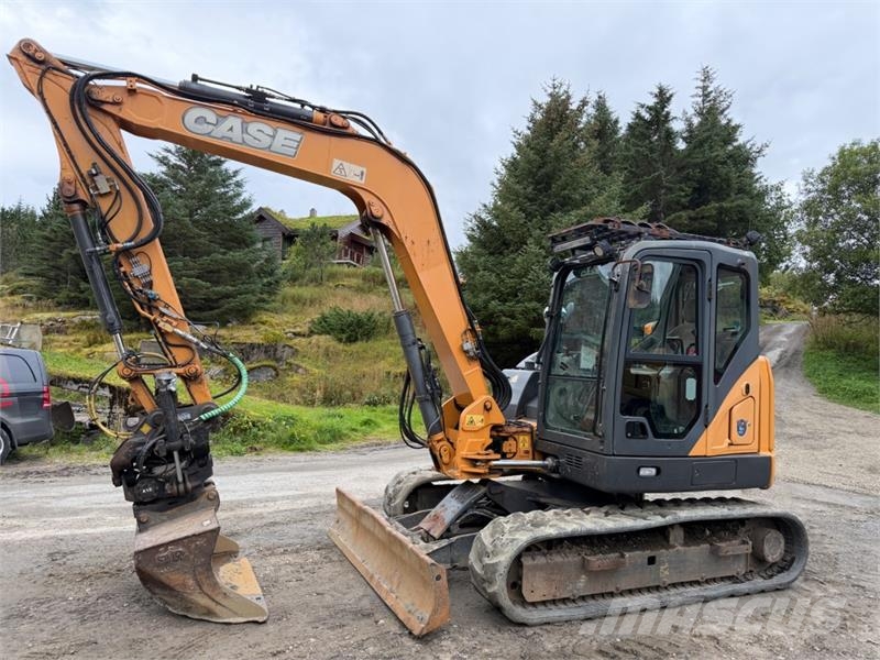 CASE CX80 C Beltegraver, 4072 t, Steelwrist X12, skjær  Beltegraver