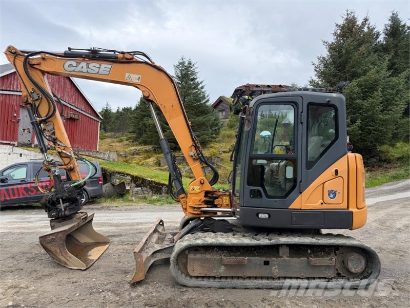 CASE CX80 C Beltegraver, 4072 t, Steelwrist X12, skjær  Beltegraver