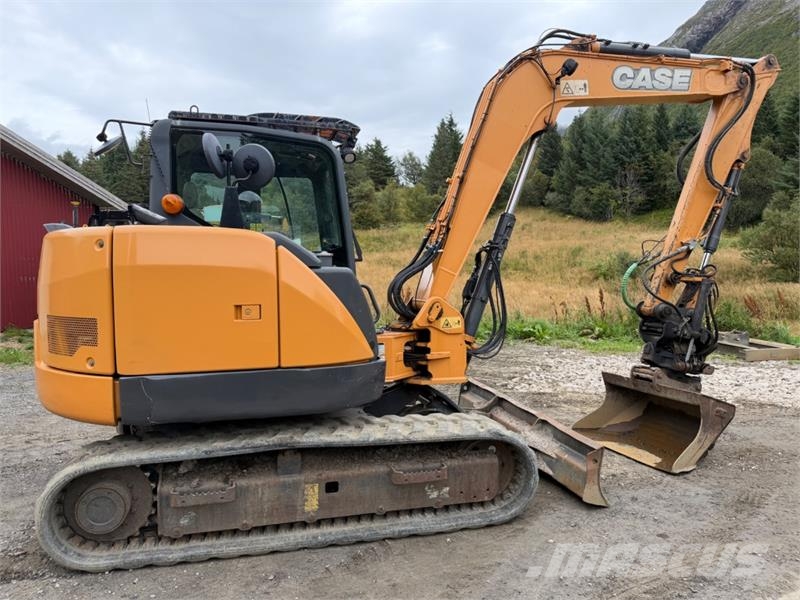 CASE CX80 C Beltegraver, 4072 t, Steelwrist X12, skjær  Beltegraver