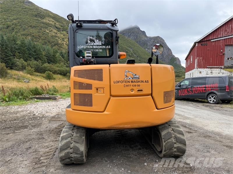 CASE CX80 C Beltegraver, 4072 t, Steelwrist X12, skjær  Beltegraver