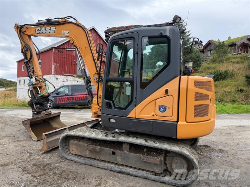 CASE CX80 C Beltegraver, 4072 t, Steelwrist X12, skjær  Beltegraver