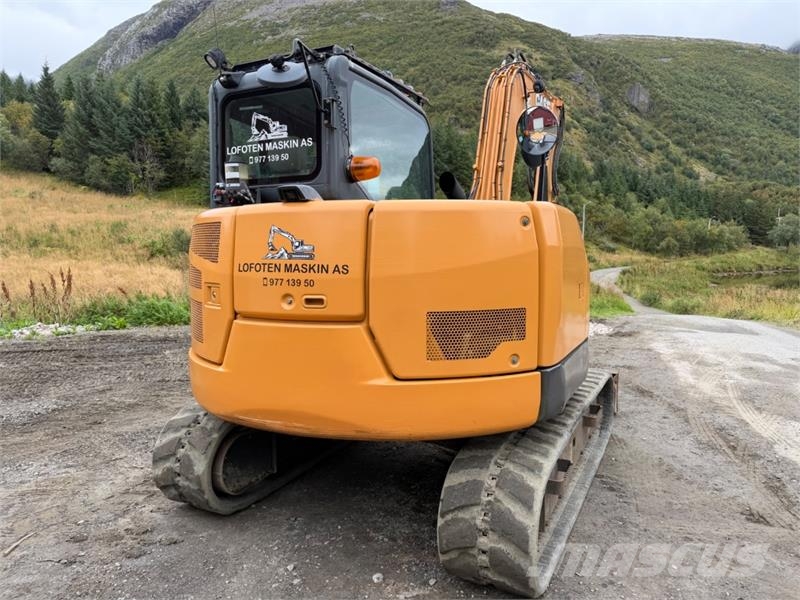 CASE CX80 C Beltegraver, 4072 t, Steelwrist X12, skjær  Beltegraver