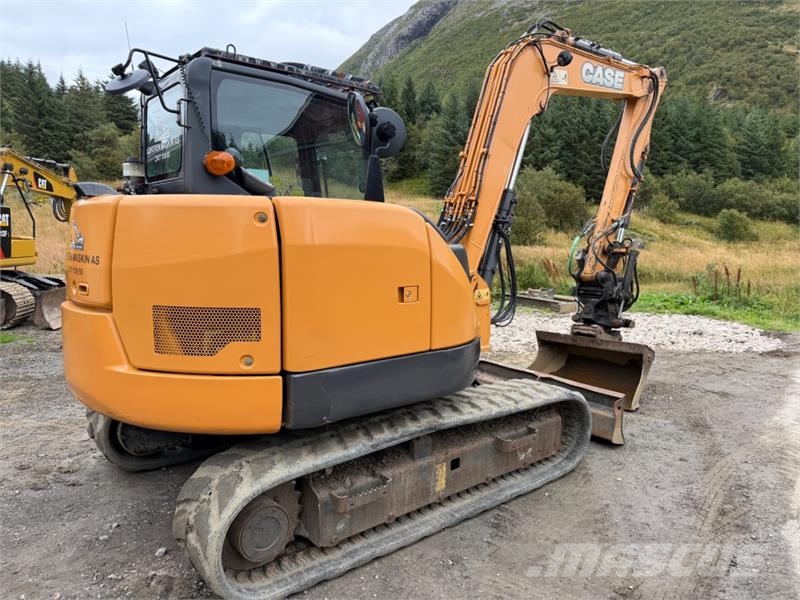 CASE CX80 C Beltegraver, 4072 t, Steelwrist X12, skjær  Beltegraver