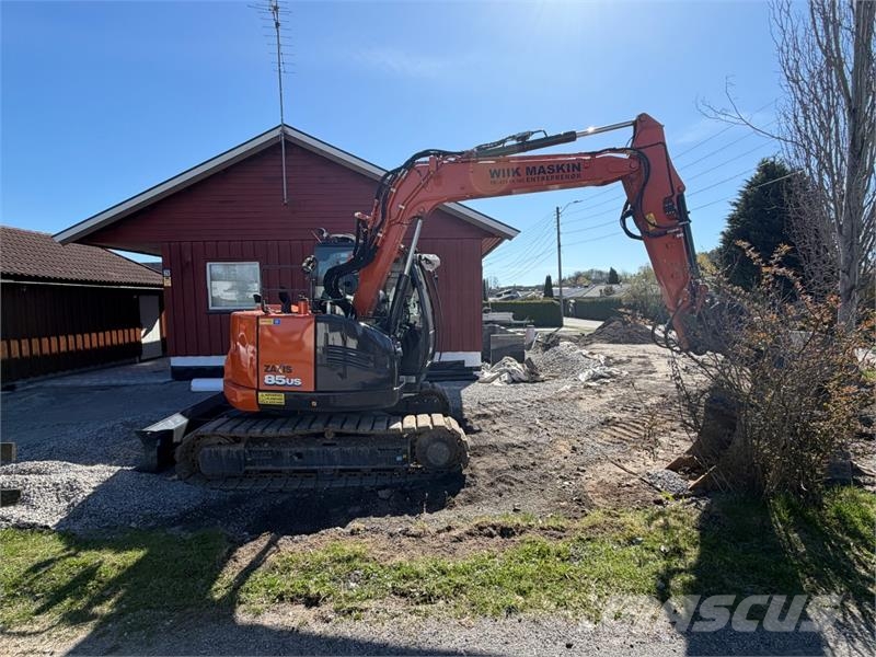 Hitachi ZX85US-6 beltegraver - Engcon tiltrotator med EC-O Escavadeiras de esteiras