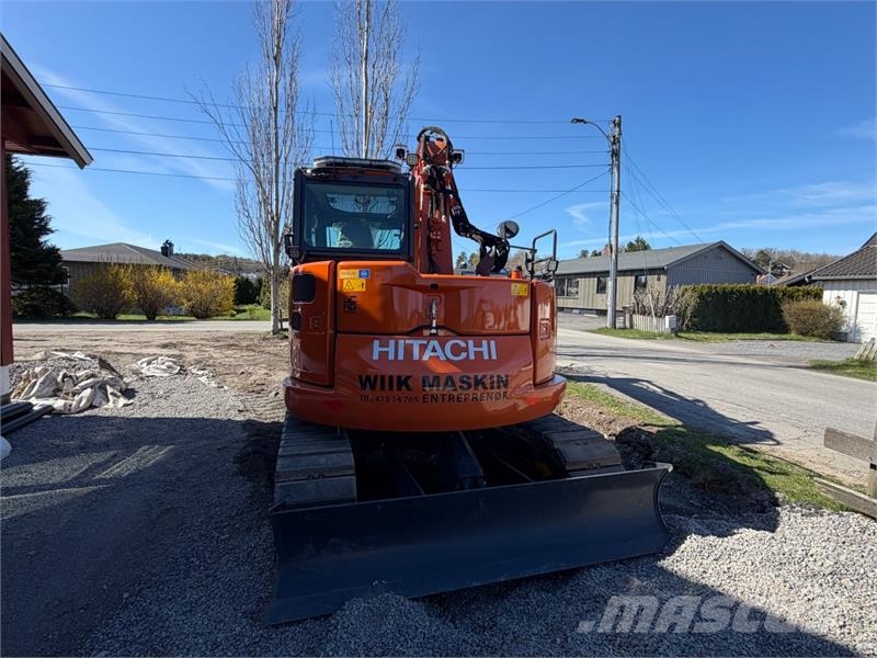 Hitachi ZX85US-6 beltegraver - Engcon tiltrotator med EC-O Escavadeiras de esteiras
