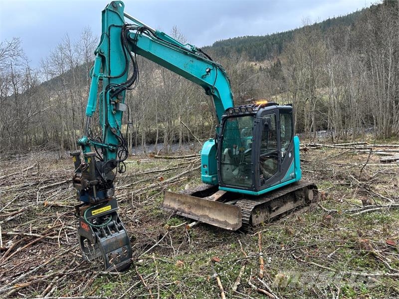 Kobelco SK75SR Gravemaskin Rotortilt, tømmerklype og pusse Rupsgraafmachines