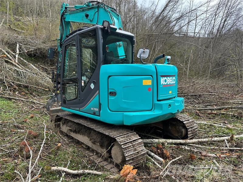 Kobelco SK75SR Gravemaskin Rotortilt, tømmerklype og pusse Rupsgraafmachines
