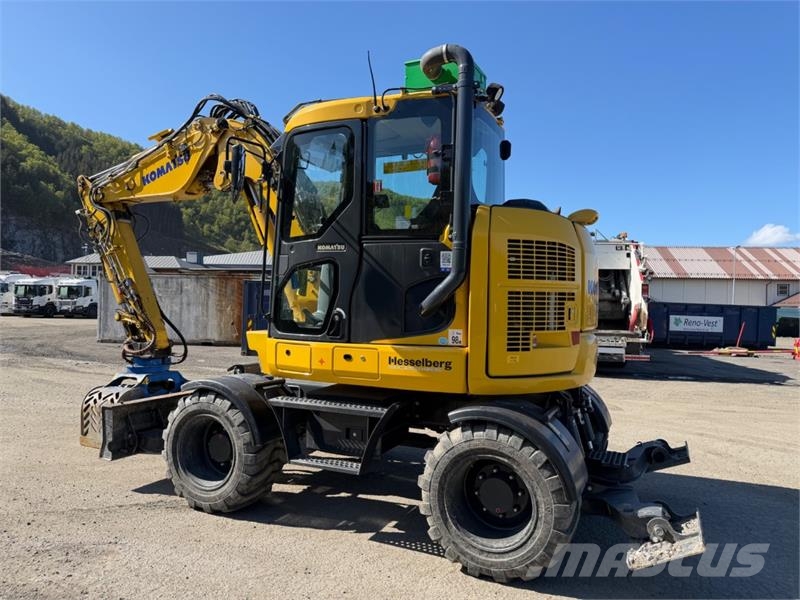 Komatsu PW98 MR Hjulgraver med knekkbom, skjær, støttelabb Crawler excavators