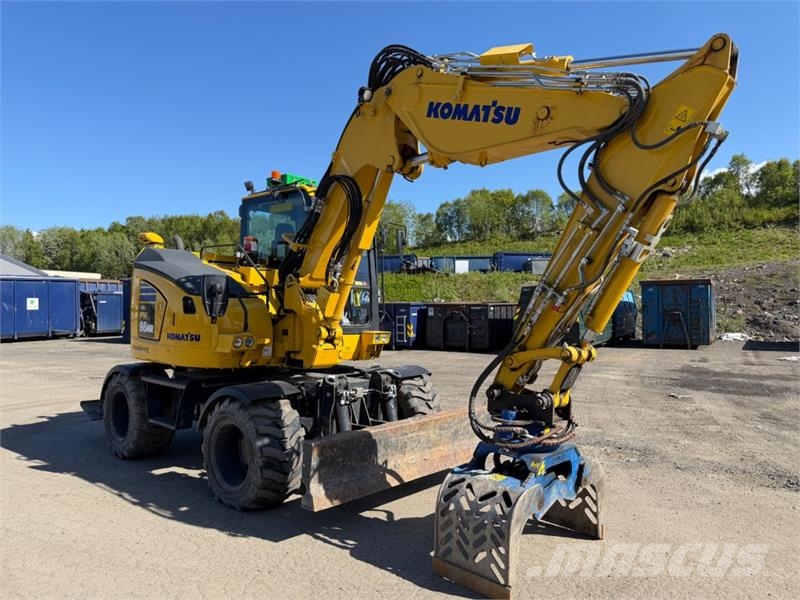 Komatsu PW98 MR Hjulgraver med knekkbom, skjær, støttelabb Crawler excavators