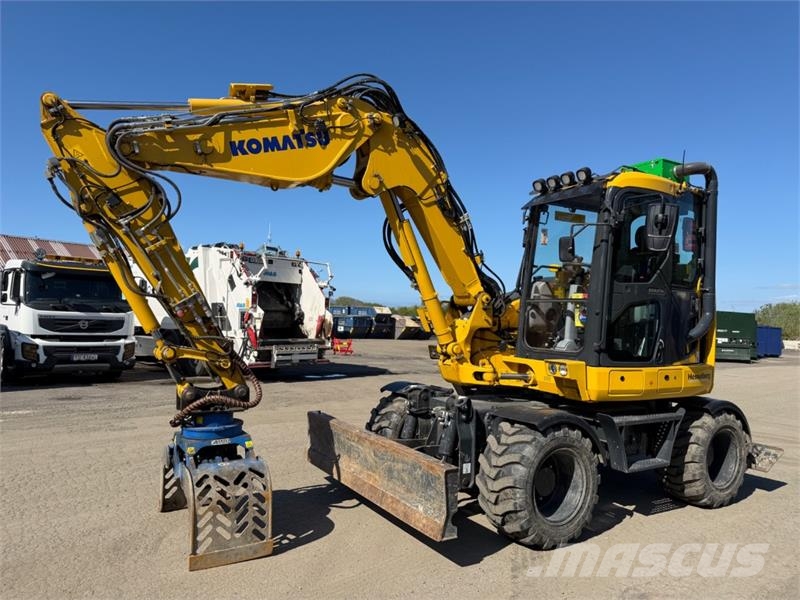 Komatsu PW98 MR Hjulgraver med knekkbom, skjær, støttelabb Crawler excavators