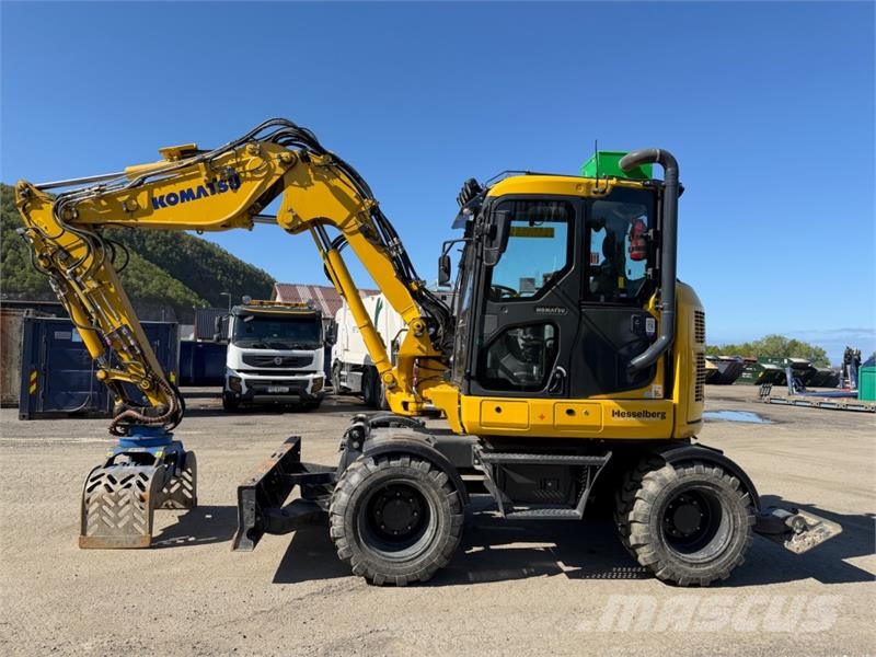 Komatsu PW98 MR Hjulgraver med knekkbom, skjær, støttelabb Crawler excavators